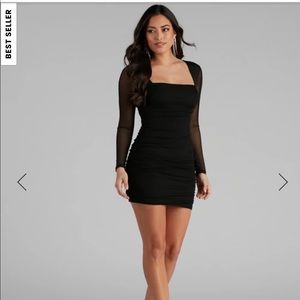Long sleeve black dress